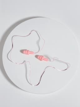 Беруши на шнурке, 3×1.5 см, в футляре, фасовка 10 шт., силиконовые, розовые