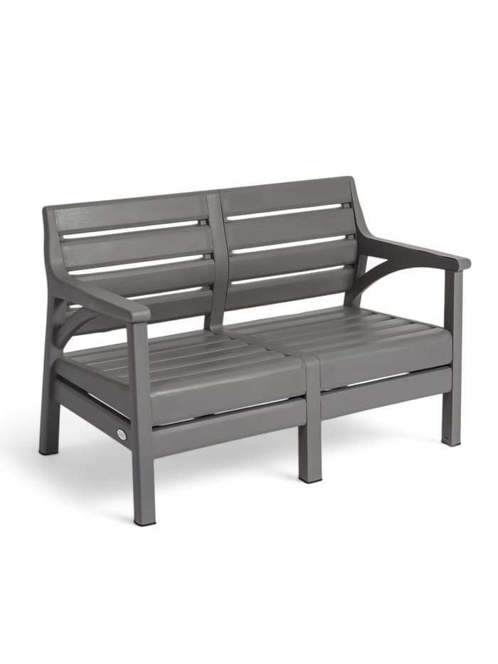 Комплект садовой мебели «Евпатория»: 2 кресла, стол, двухместный диван, серый