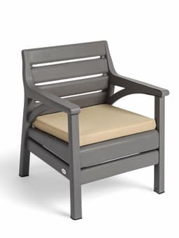 Комплект садовой мебели «Евпатория»: 2 кресла, стол, двухместный диван, серый