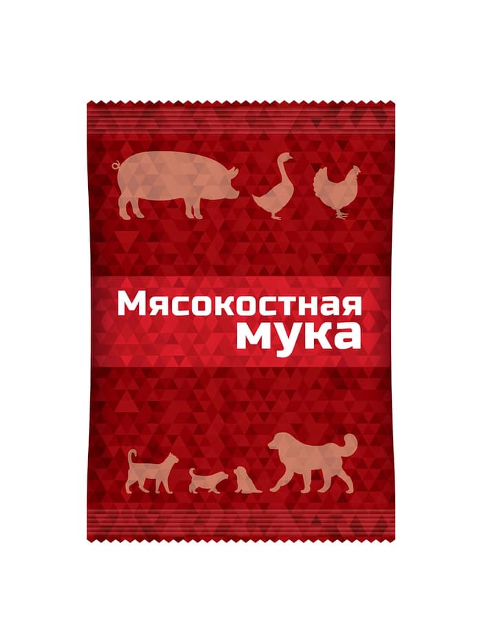 Мясокостная мука для кормления свиней, птицы, а также кошек и собак, 600 г