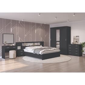 Спальный гарнитур «Аура», комплект 7 предметов, цвет серый графит