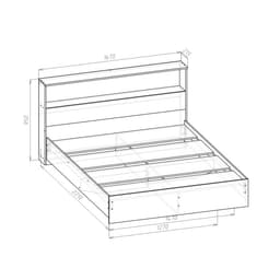 Спальный гарнитур «Аура», комплект 7 предметов, цвет серый графит