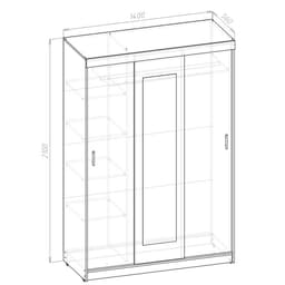 Спальный гарнитур «Аура», комплект 7 предметов, цвет серый графит