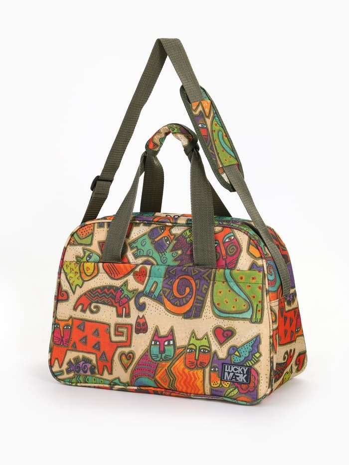 Сумка дорожная на молнии, наружный карман, длинный ремень, бежевая, оранжевая