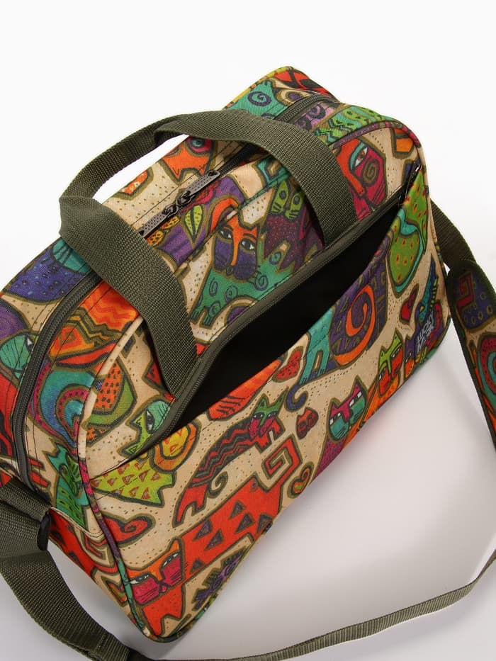 Сумка дорожная на молнии, наружный карман, длинный ремень, бежевая, оранжевая