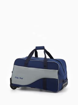 Сумка дорожная на 2 колёсах, отдел на молнии, наружный карман, синий/серый