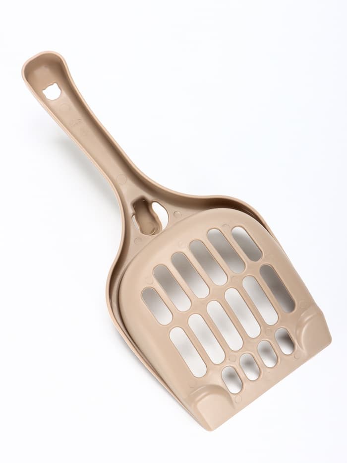 Совок для кошачьего туалета, 22.5×10×5 см, покрытие софт-тач, пластик, цвет капучино