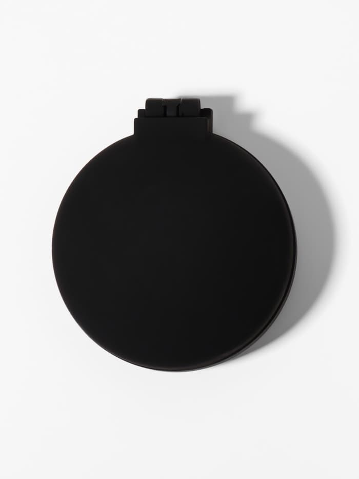 Расчёска массажная «Классика», складная, с зеркалом, 7×2.5 см, матовая, чёрная