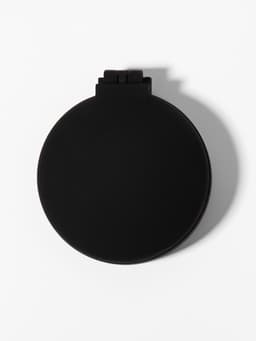 Расчёска массажная «Классика», складная, с зеркалом, 7×2.5 см, матовая, чёрная