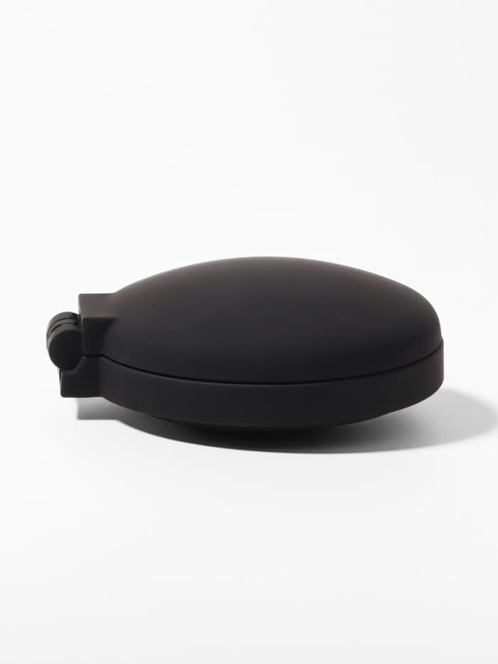 Расчёска массажная «Классика», складная, с зеркалом, 7×2.5 см, матовая, чёрная