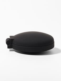 Расчёска массажная «Классика», складная, с зеркалом, 7×2.5 см, матовая, чёрная