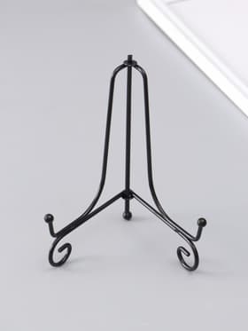 Подставка для тарелки декоративной d=15-18 см «Узорная», металл, 15×9.5 см, чёрная, набор 5 шт.