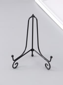 Подставка для тарелки декоративной d=15-18 см «Узорная», металл, 15×9.5 см, чёрная, набор 5 шт.