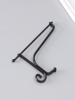 Подставка для тарелки декоративной d=15-18 см «Узорная», металл, 15×9.5 см, чёрная, набор 5 шт.