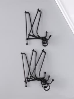 Подставка для тарелки декоративной d=15-18 см «Узорная», металл, 15×9.5 см, чёрная, набор 5 шт.