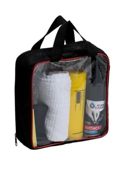 Сумка дорожная, ручная, 20×5×22.5 см, PVC, черная