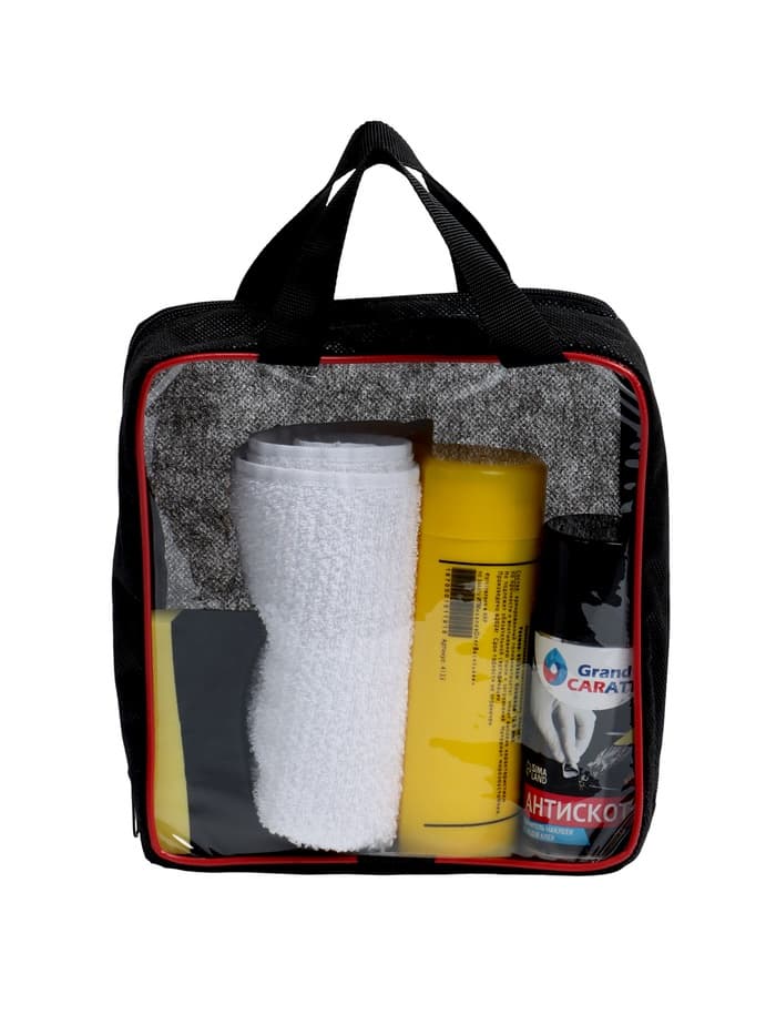 Сумка дорожная, ручная, 20×5×22.5 см, PVC, черная