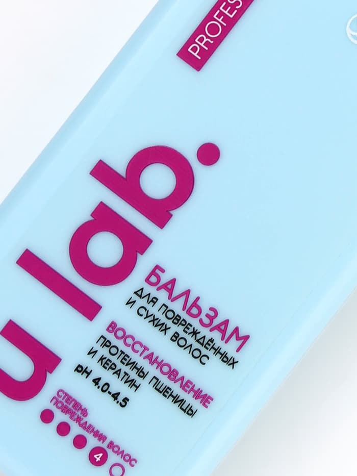 Профессиональный восстанавливающий бальзам для сухих и пористых волос с кератином и протеинами пшеницы, 250 мл ULAB