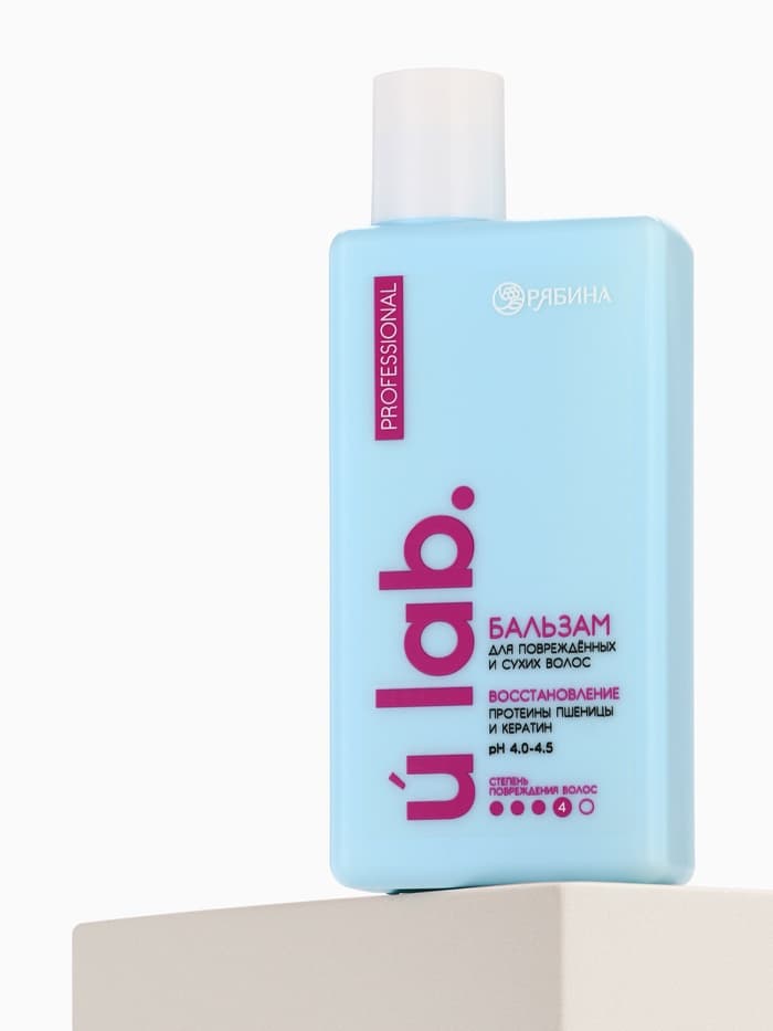 Профессиональный восстанавливающий бальзам для сухих и пористых волос с кератином и протеинами пшеницы, 250 мл ULAB
