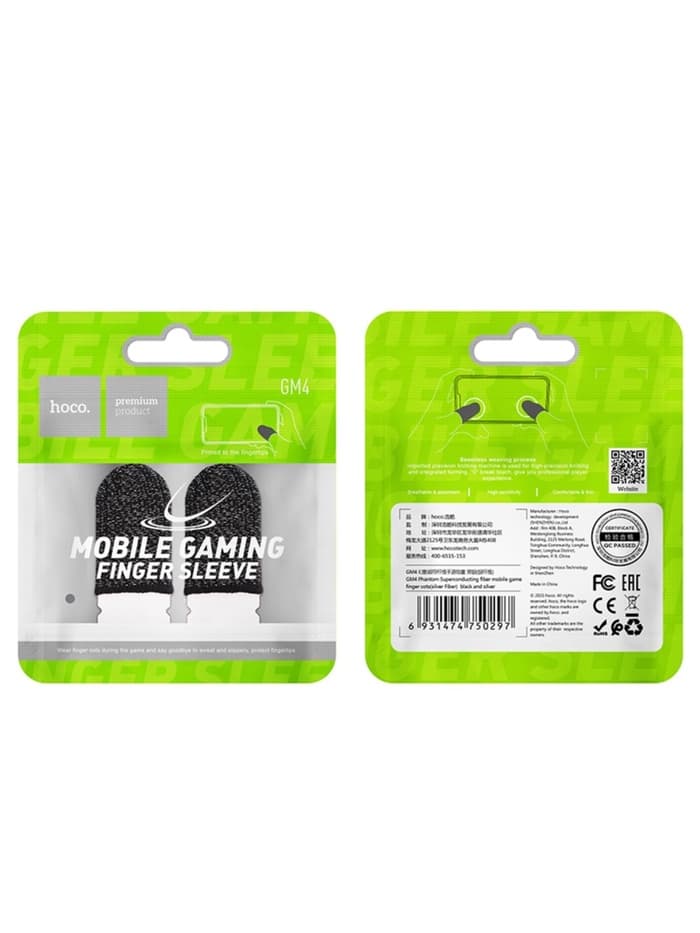 Напальчники для игр на смартфоне Hoco GM4, с защитой от пота, 10 шт., чёрные
