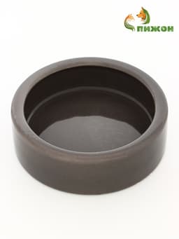 Миска керамическая 100 мл - 10×10×3 см, коричневая