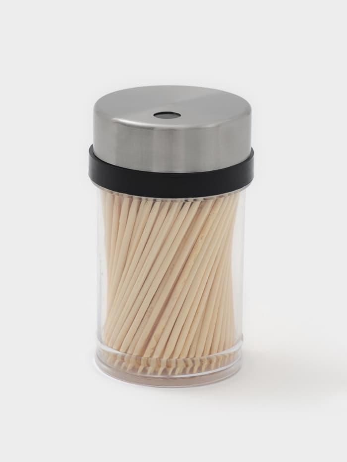 Зубочистки с металлической крышкой, набор 280 шт., бамбук