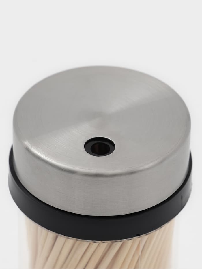 Зубочистки с металлической крышкой, набор 280 шт., бамбук