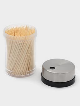 Зубочистки с металлической крышкой, набор 280 шт., бамбук