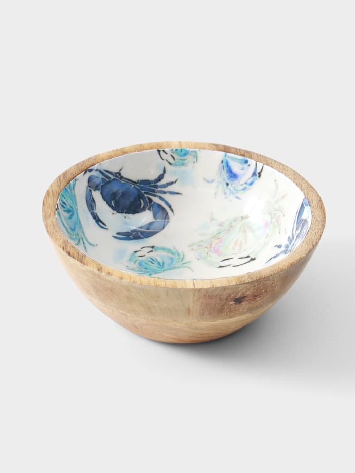 Салатник «Крабы», 17.5×17.5×6.5 см, дерево манго