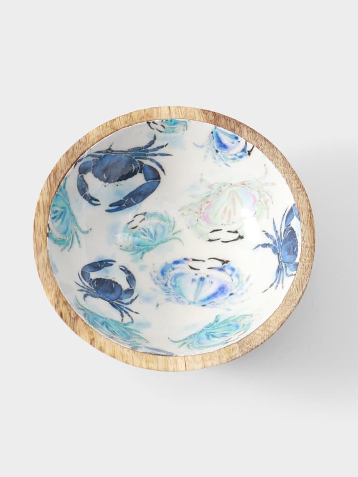 Салатник «Крабы», 17.5×17.5×6.5 см, дерево манго