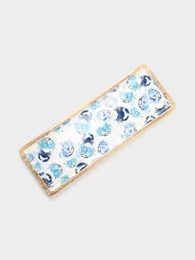 Блюдо прямоугольное «Крабы», 41×15 см, дерево манго