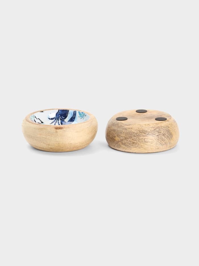 Набор розеток на подносе «Крабы», 3 шт., 33.5×13×6.5 см, дерево манго