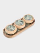 Набор розеток на подносе «Мудрый слон», 3 шт., 33.5×13×6.5 см, дерево манго