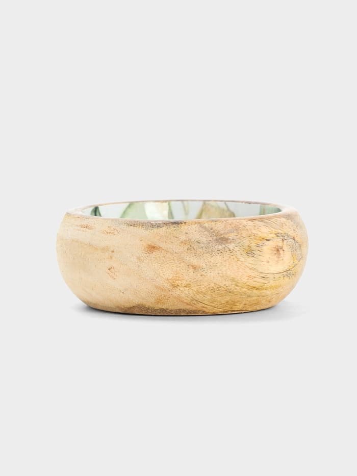 Набор розеток на подносе «Листья», 3 шт., 33.5×13×6.5 см, дерево манго