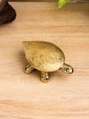 Сувенир шкатулка «Черепаха с цветочным узором», латунь, 12×7×4.5 см