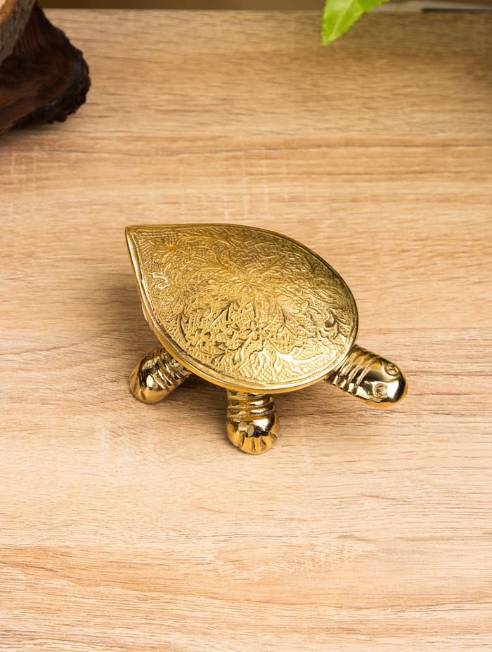 Сувенир шкатулка «Черепаха с цветочным узором», латунь, 12×7×4.5 см