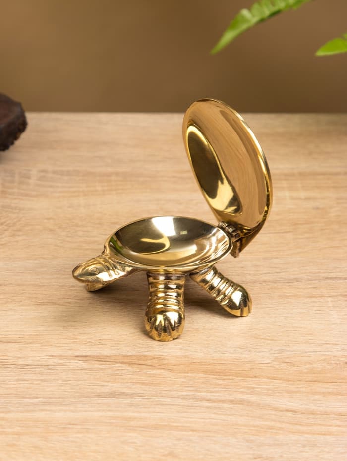 Шкатулка «Черепаха в ромбики», 10×6×3 см, латунь