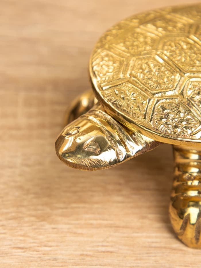 Шкатулка «Черепаха в ромбики», 10×6×3 см, латунь