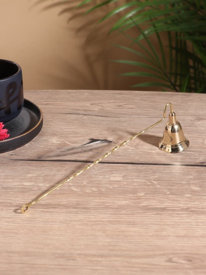 Гаситель для свечей «Завиток», 25 см, латунь