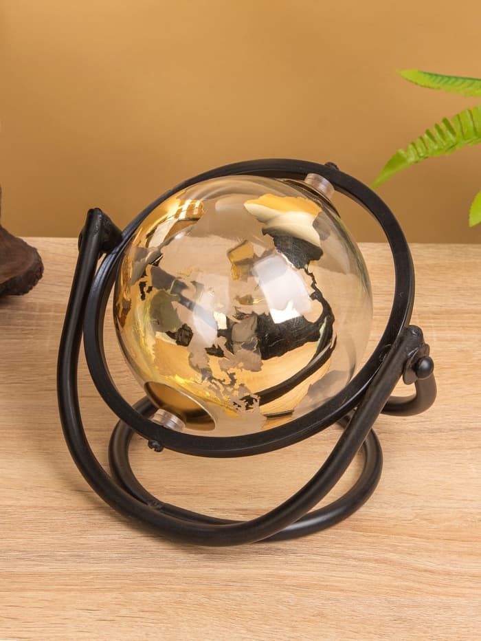 Глобус сувенирный «Айрон», 15.5×18×20 см, стекло, металл