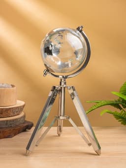 Глобус сувенирный «Силвер», 19.5×21×34 см, стекло, сталь