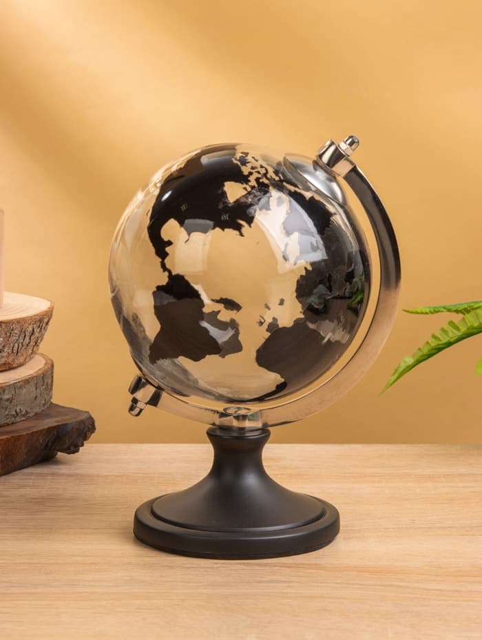 Глобус сувенирный «Сумерки», 12.5×15×20 см, стекло, дерево