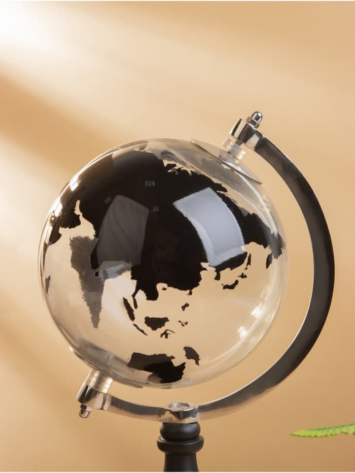 Глобус сувенирный «Темная ночь», 15×17.5×31 см, стекло, дерево