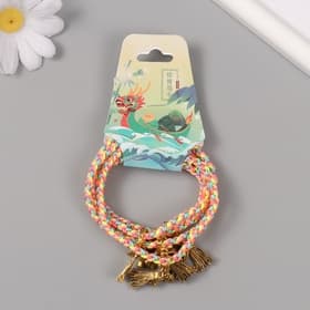 Браслет - талисман фэншуй «Косичка. Веник и совок», набор 5 шт., регулируемая длина
