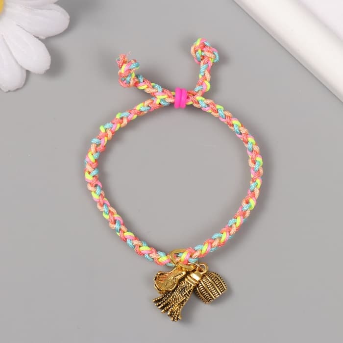 Браслет - талисман фэншуй «Косичка. Веник и совок», набор 5 шт., регулируемая длина