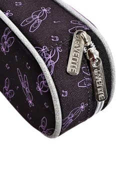 Пенал - футляр deVENTE Ballet Academy, 80×210×50 мм, мягкий, на молнии, 1 отделение, текстиль, чёрно-розовый