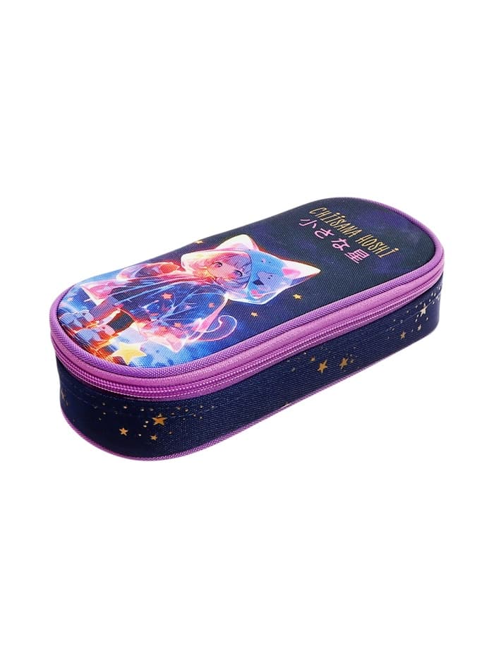 Пенал - футляр deVENTE Chiisana Hoshi, 80×210×50 мм, мягкий, на молнии, 1 отделение, текстиль, тёмно-синий