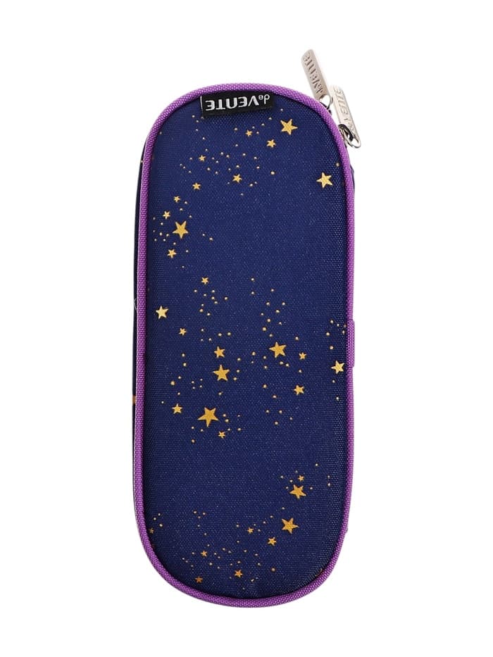 Пенал - футляр deVENTE Chiisana Hoshi, 80×210×50 мм, мягкий, на молнии, 1 отделение, текстиль, тёмно-синий