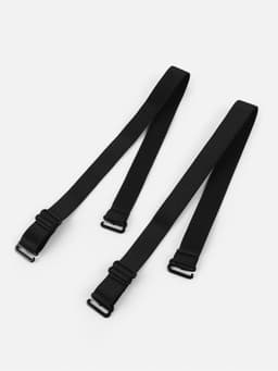 Лямки для бюстгальтера, текстильные, 1.5 см, 36±2 см, пара, чёрные