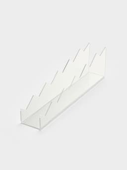 Горка для теней 4×24×7 см, 6 мест, оргстекло 2 мм, прозрачная